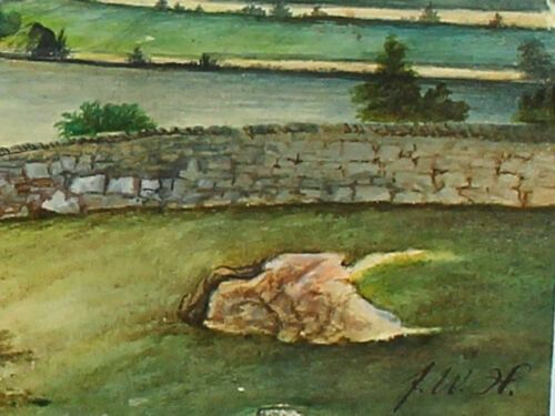 Watercolour By Frederick William Hulme Loch Side Scene With Farm Gate photo furniture