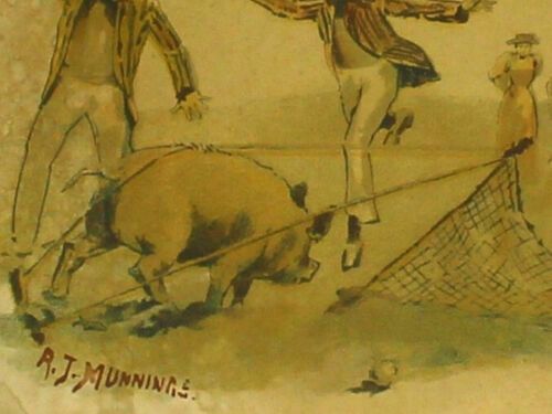 5 Prints Of Work By Alfred Munnings Produced To Accompany A Storybook photo vintage