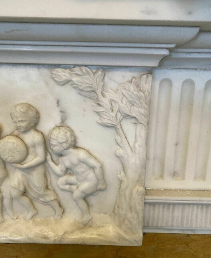photo for sale Georgian Revival Marble Antique Fire Surround Fireplace Reclaimed Hearth Royal