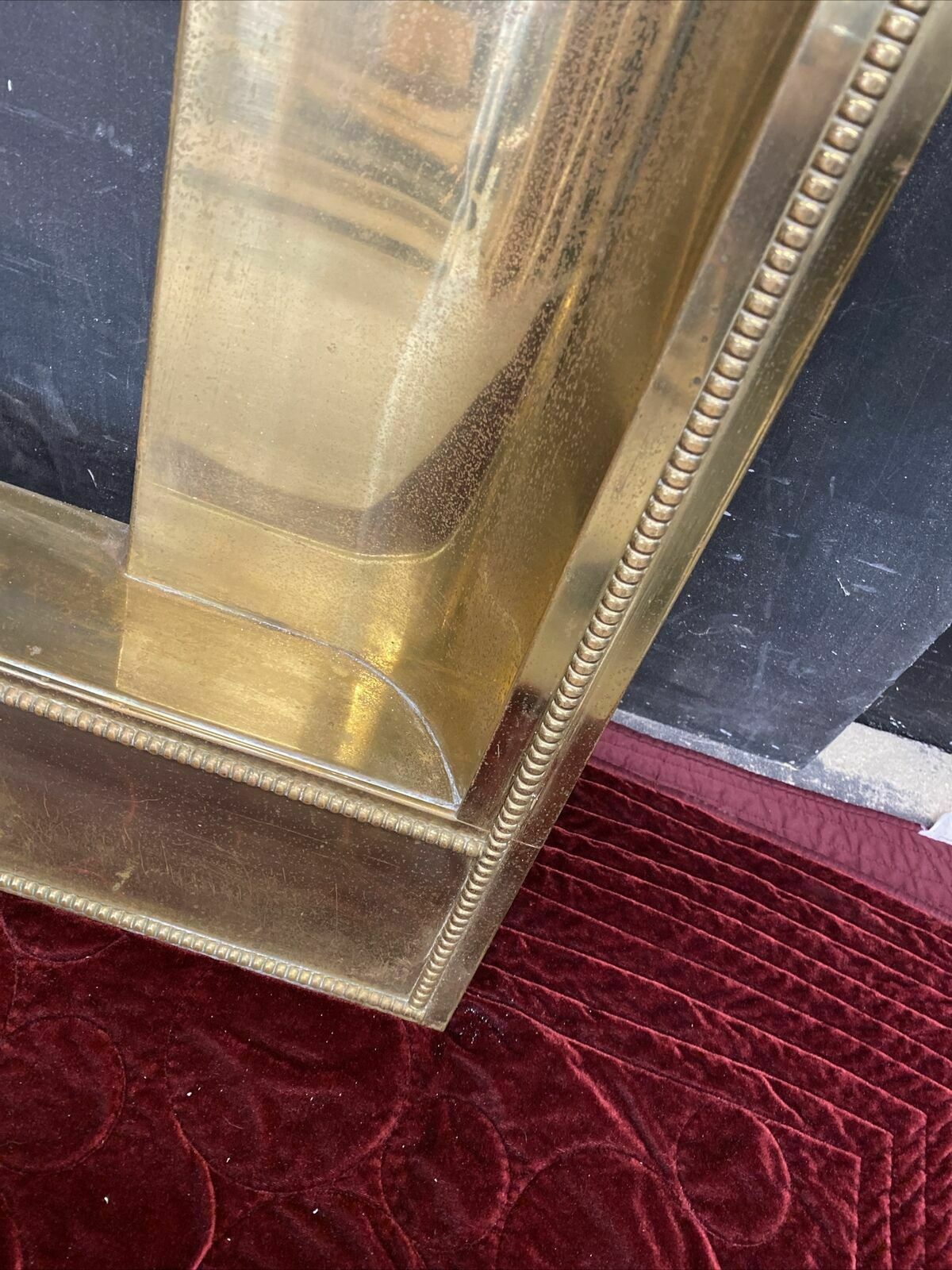 Rare Antique Victorian Brass Fire Insert Reclaimed Period C1900 Hearth Surround photo 1003.0