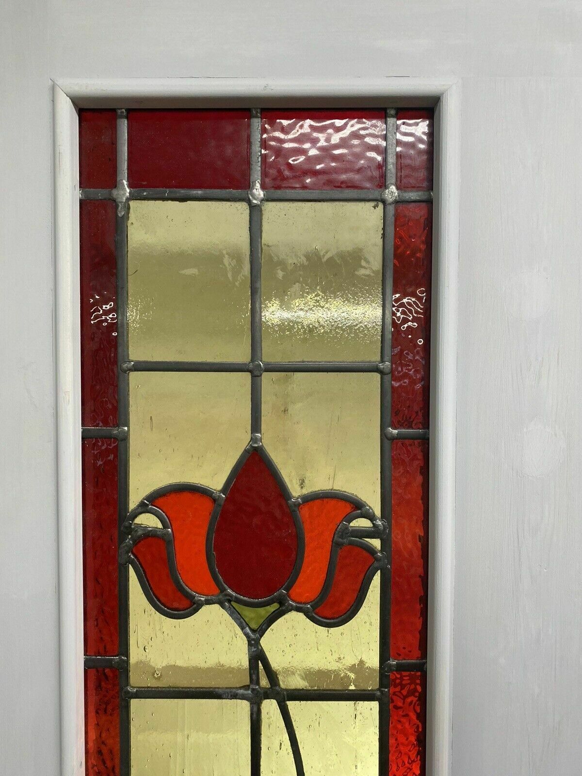 Large Victorian Stained Glass Front Door Old Reclaimed Antique Glass Period Lead photo vinterior
