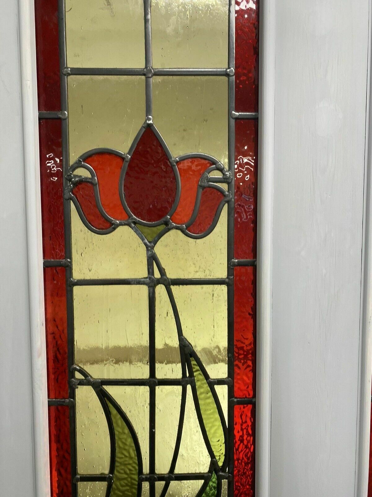 Large Victorian Stained Glass Front Door Old Reclaimed Antique Glass Period Lead photo buy