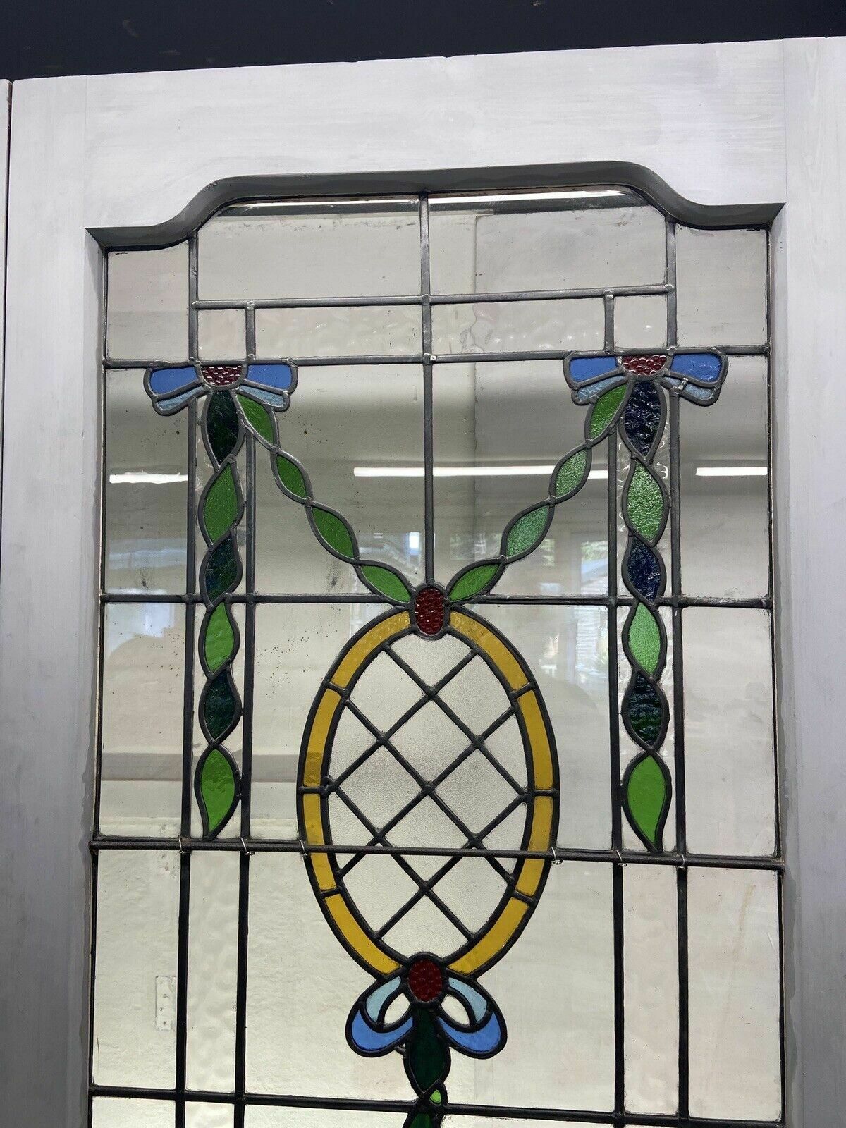 Victorian Edwardian Stained Glass French Doors Antique Period Reclaimed Old Wood photo Home Fixtures