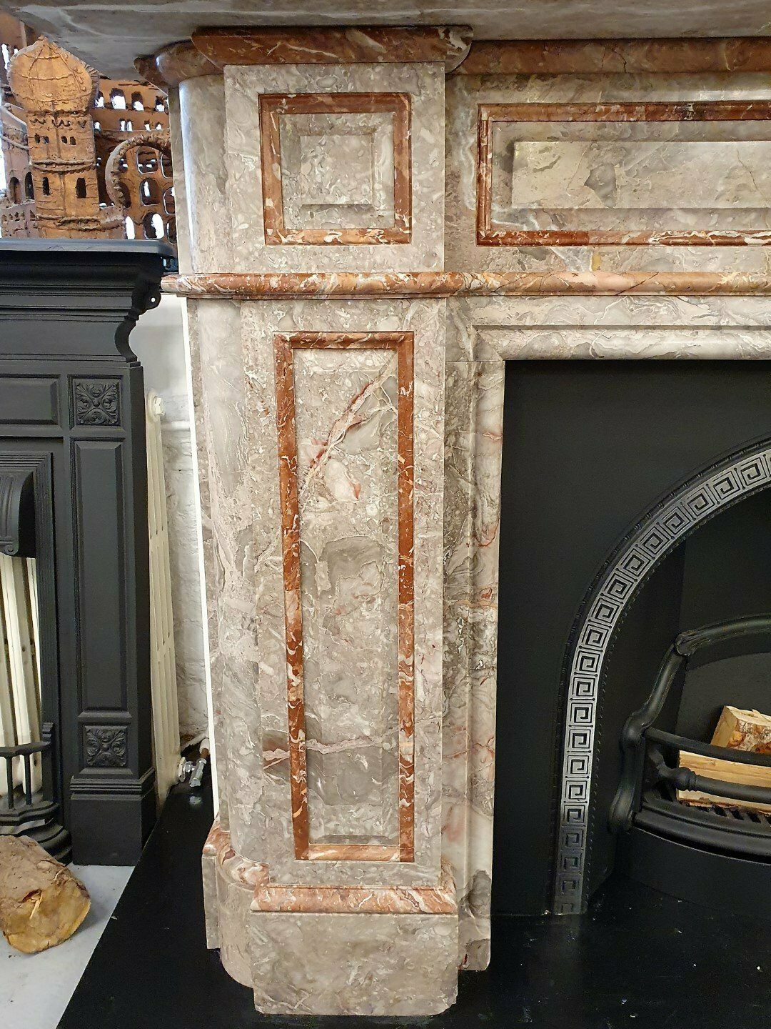 Original Reclaimed Scottish Victorian Ashburton Marble Fireplace Mantel 0385 photo Home Fixtures