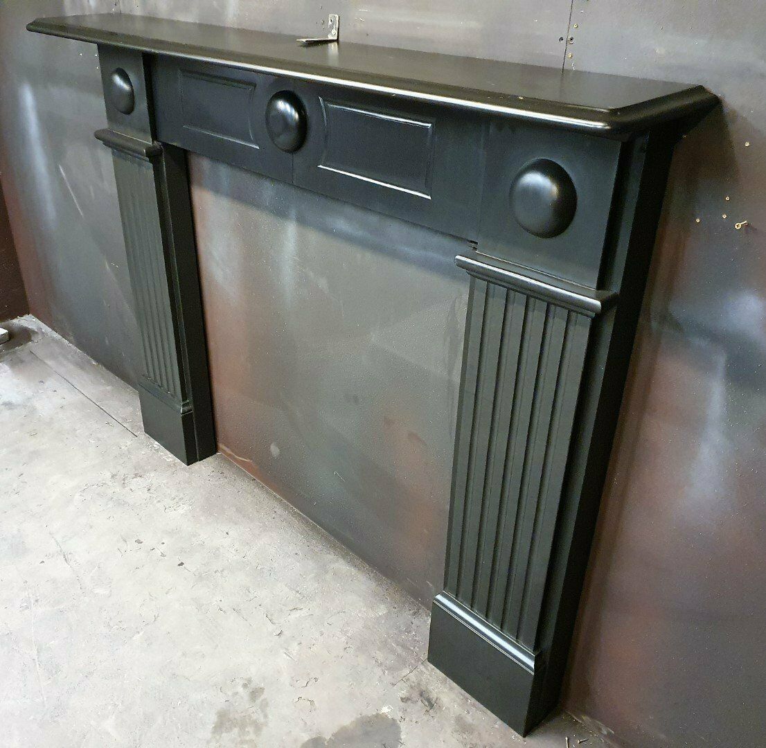 Original Large Victorian Slate Fireplace Mantel photo for sale