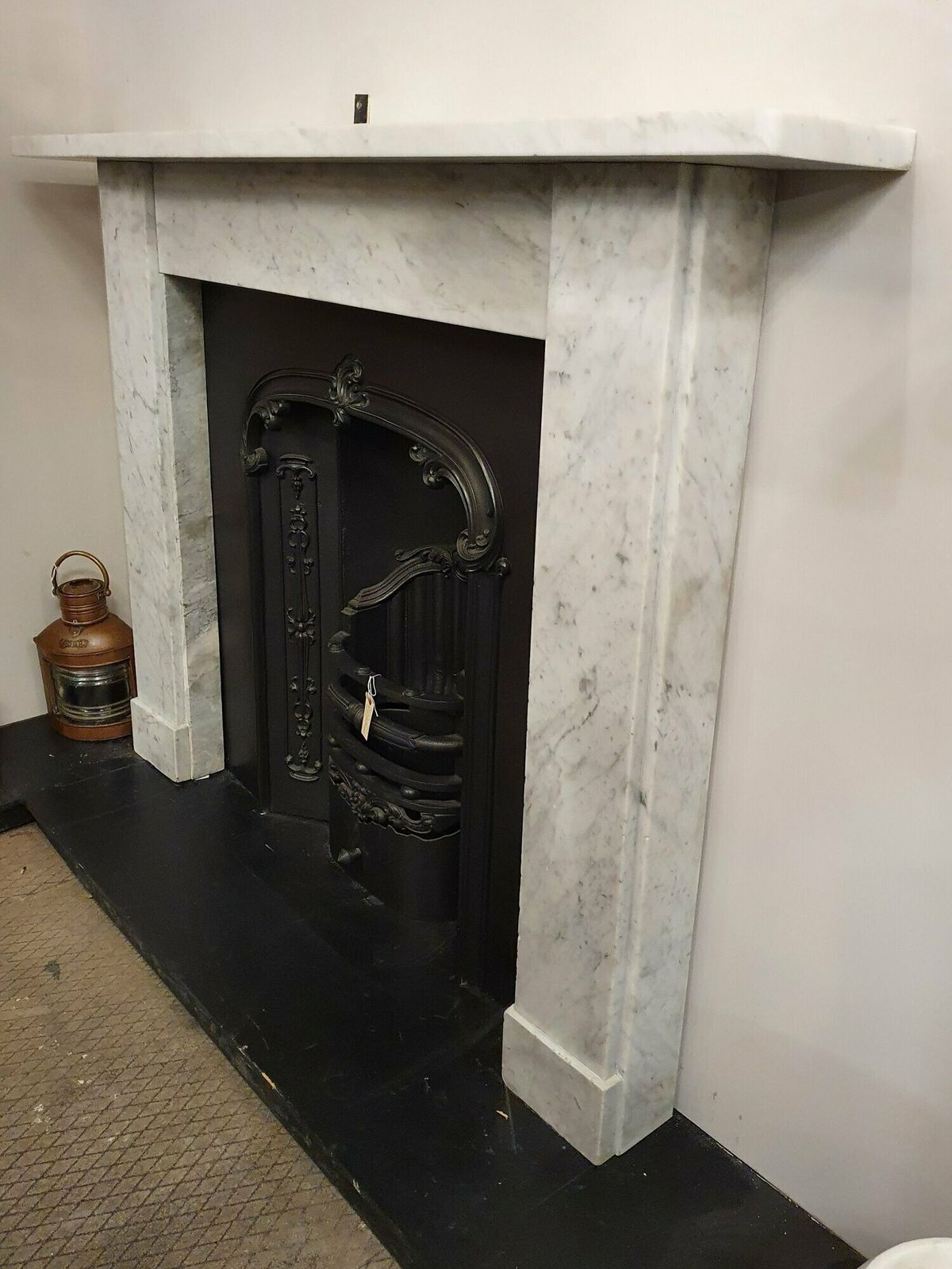 Original Carrara Marble Fireplace photo furniture