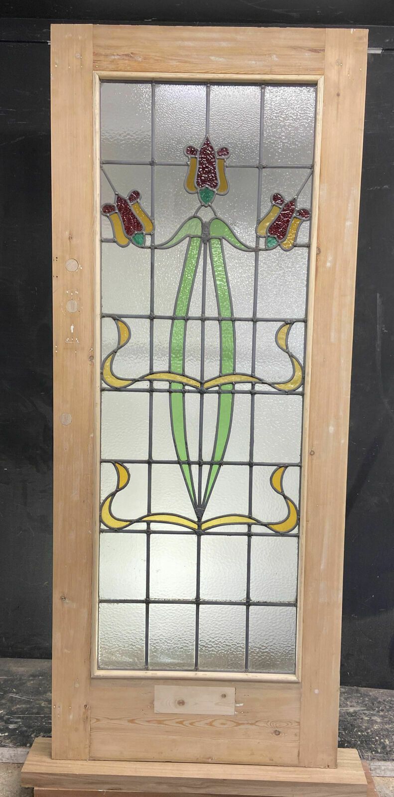 photo furniture Victorian Front Door Period Stained Glass Old Reclaimed Antique Wood Lead