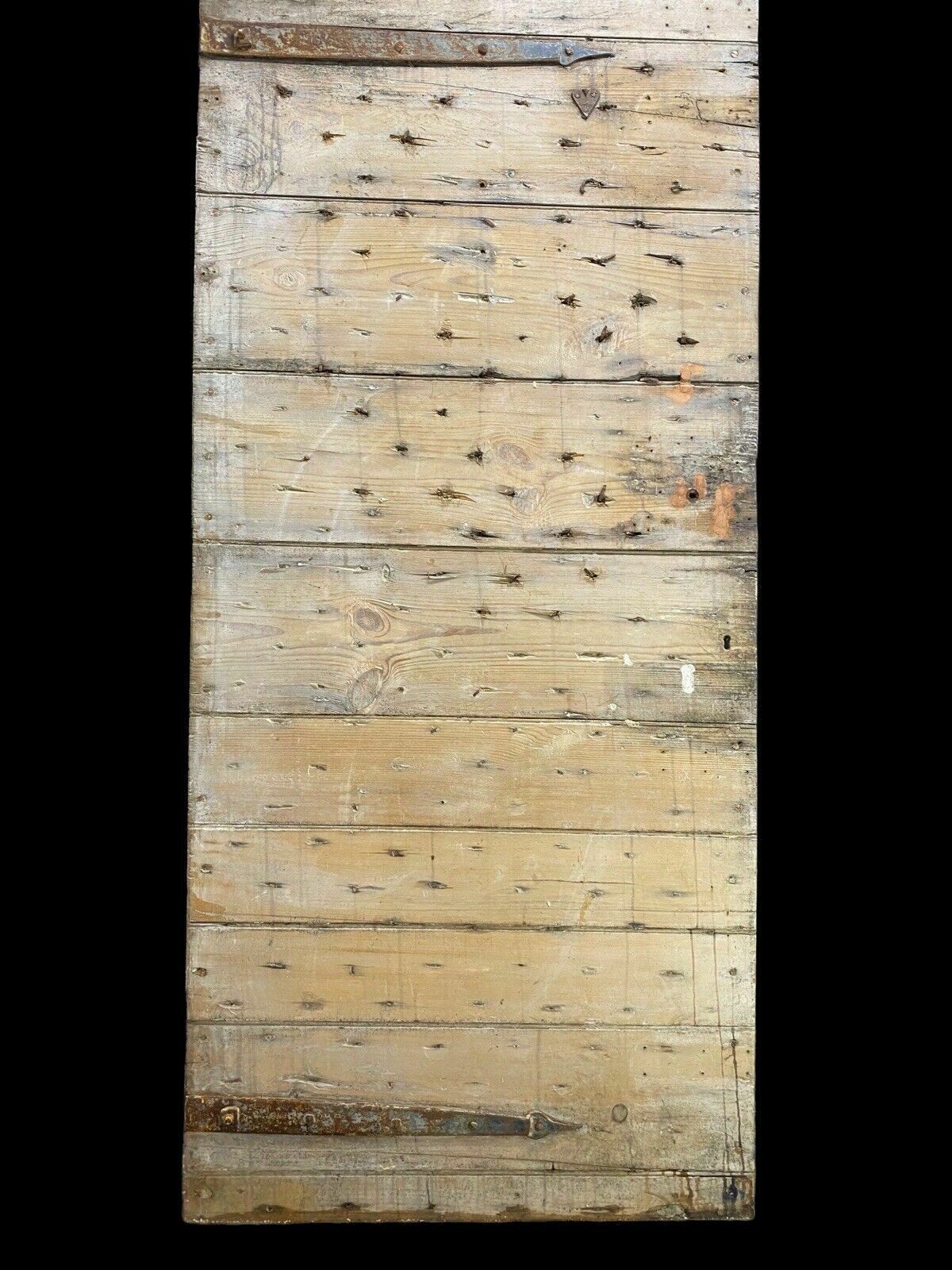 2891.0 18th Century Front Door Old Period Wood Antique Reclaimed Hand Made Nails Bolts photo