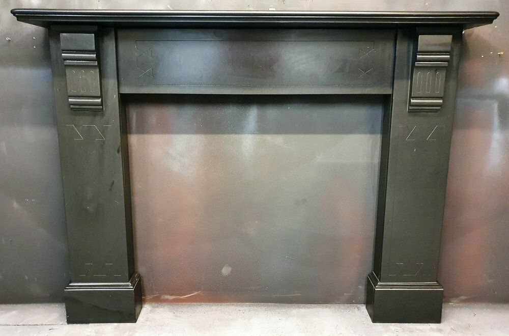 Original Victorian Slate Fireplace Mantel