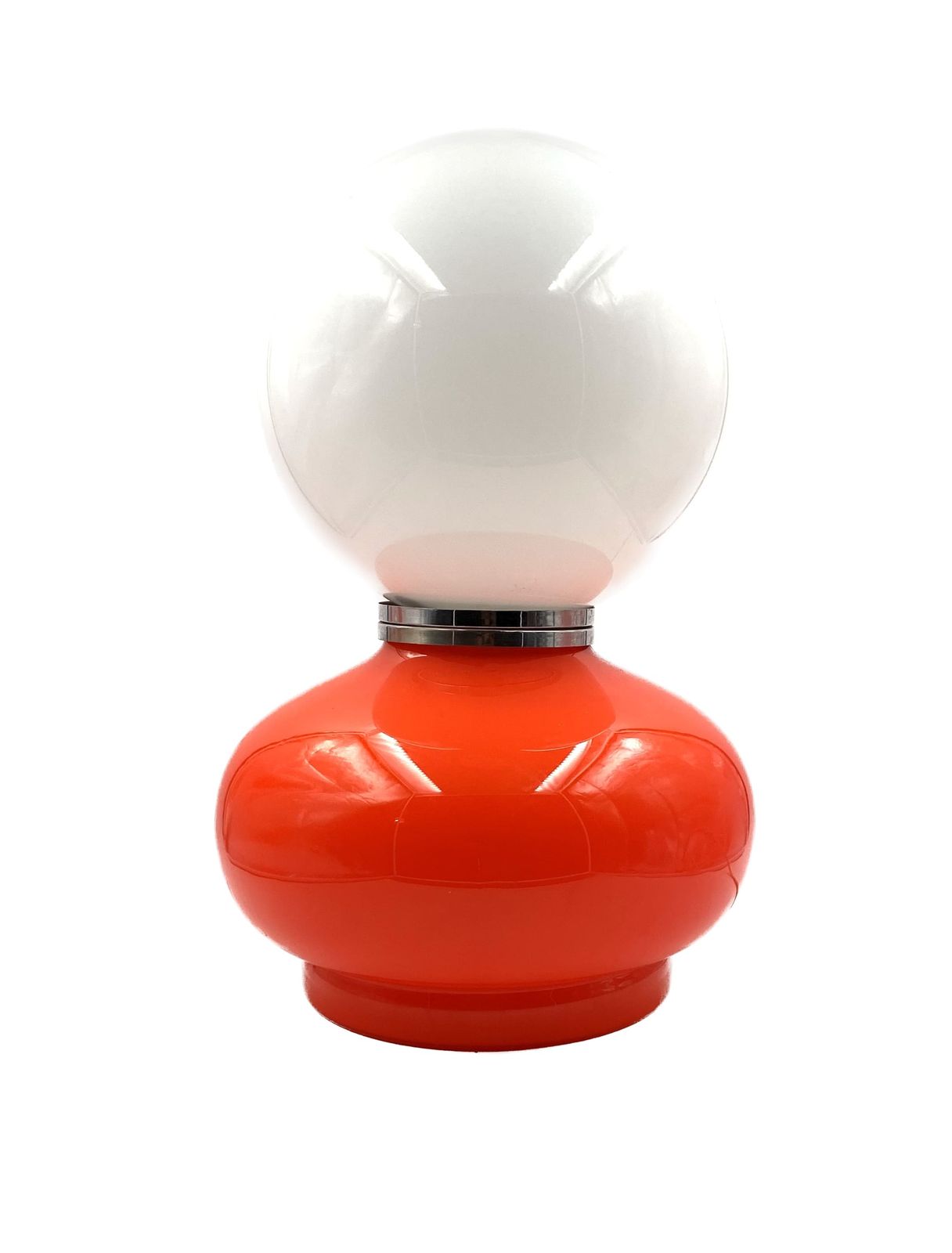 Carlo Nason, Space Age Red Murano Glass Table Lamp, Av Mazzega, 1970s photo Lighting
