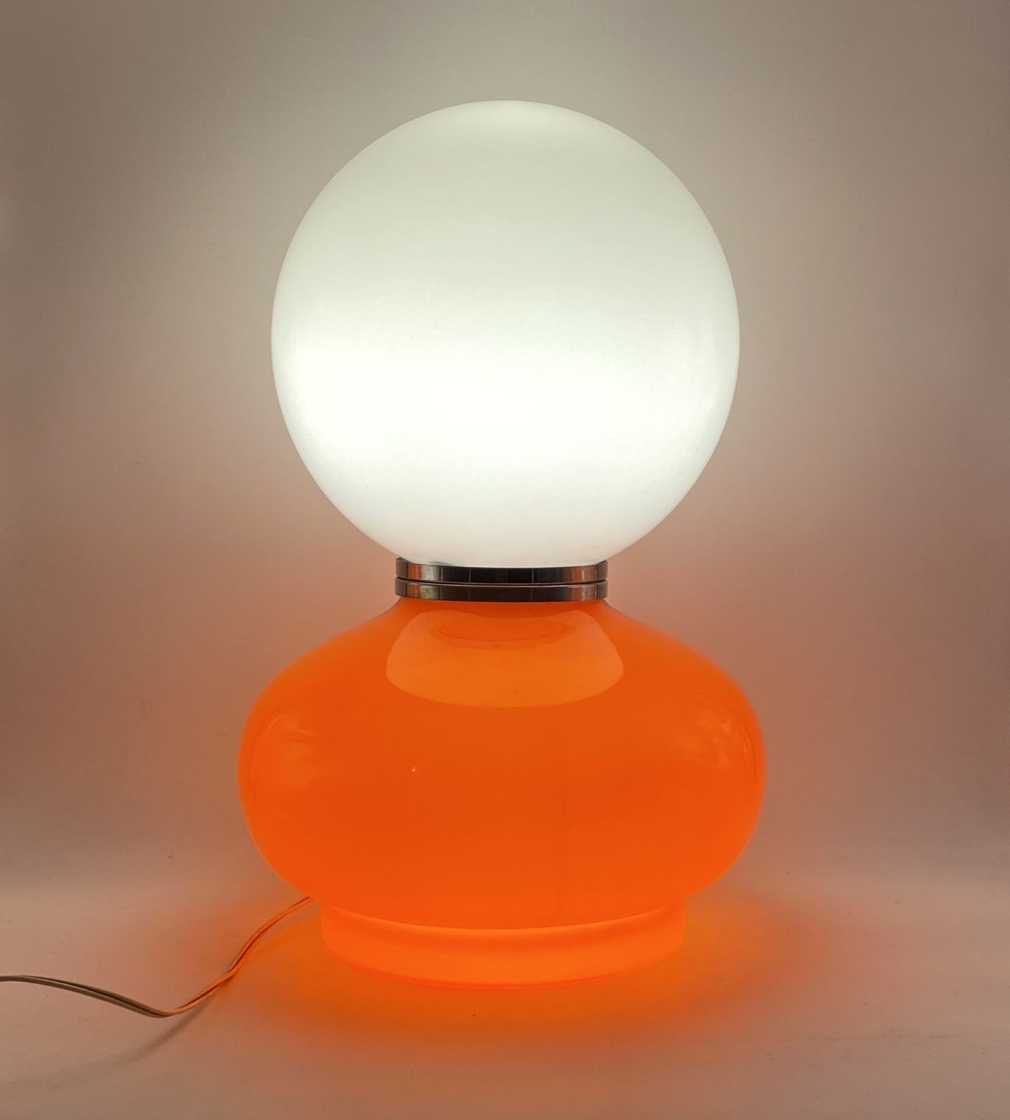 Carlo Nason, Space Age Red Murano Glass Table Lamp, Av Mazzega, 1970s photo 1450.0