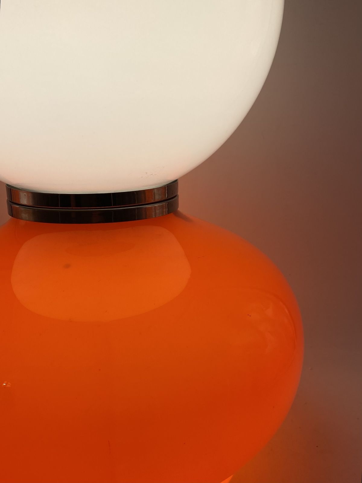 photo buy Carlo Nason, Space Age Red Murano Glass Table Lamp, Av Mazzega, 1970s