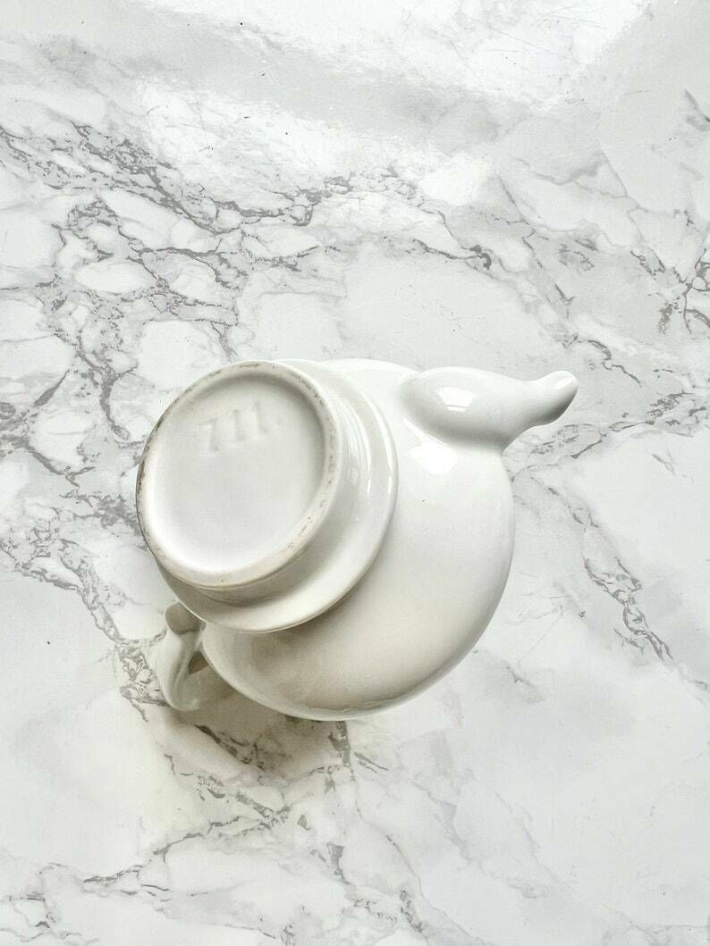 Antique Porcelain Herbal Tea Maker In White Porcelain   French Coffee Maker Teapot Kitchen Rustic France Limoges Porcelain photo vinterior