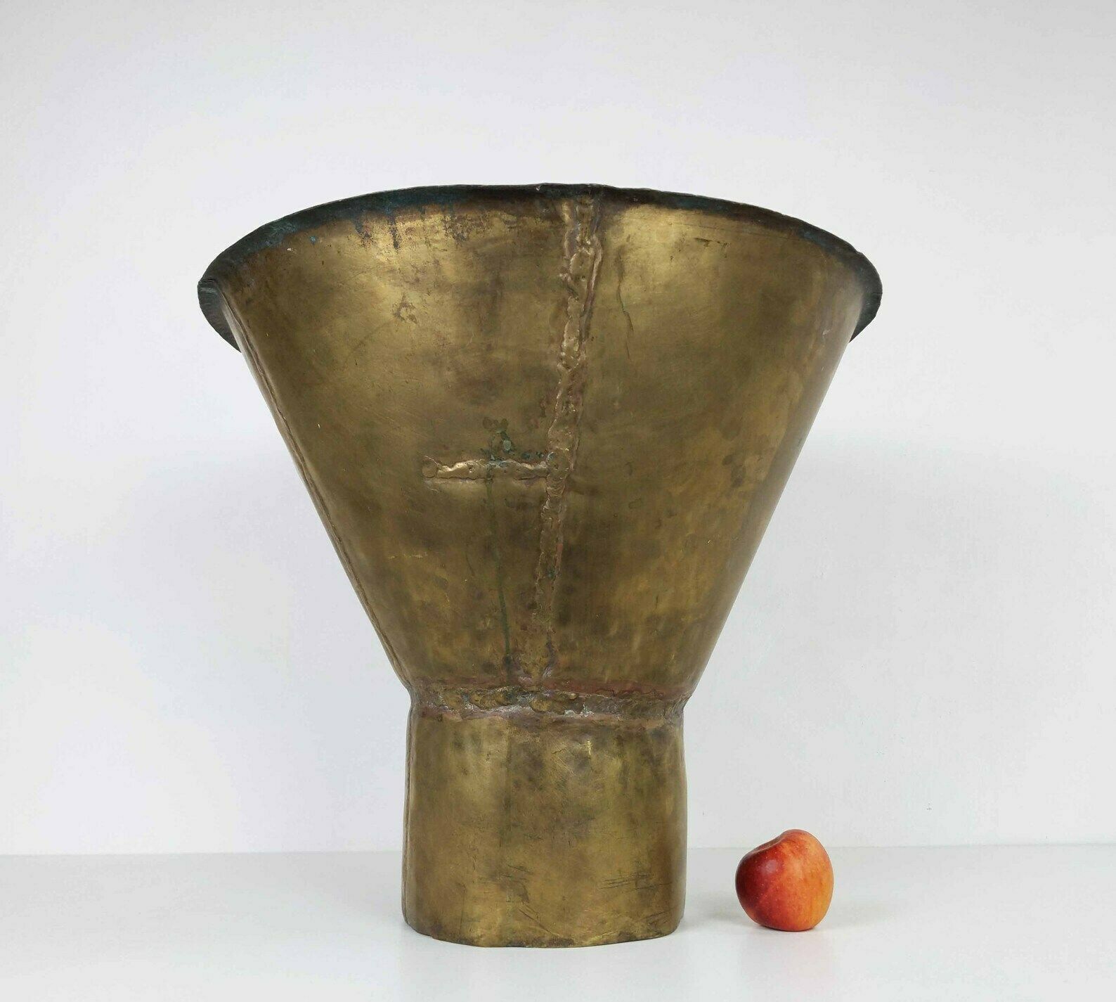 Huge Antique Brass Winery Funnel, Vineyard Tool, Wine Lovers Gift, Armagnac And Brandy, Brass Container, Winery Decor, Wine Tasting, photo Home Decor