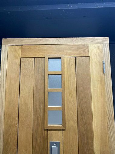 Brute Heavy Solid Oak Front Door Frame Reclaimed Bespoke Hardwood Glazed Keys photo buy