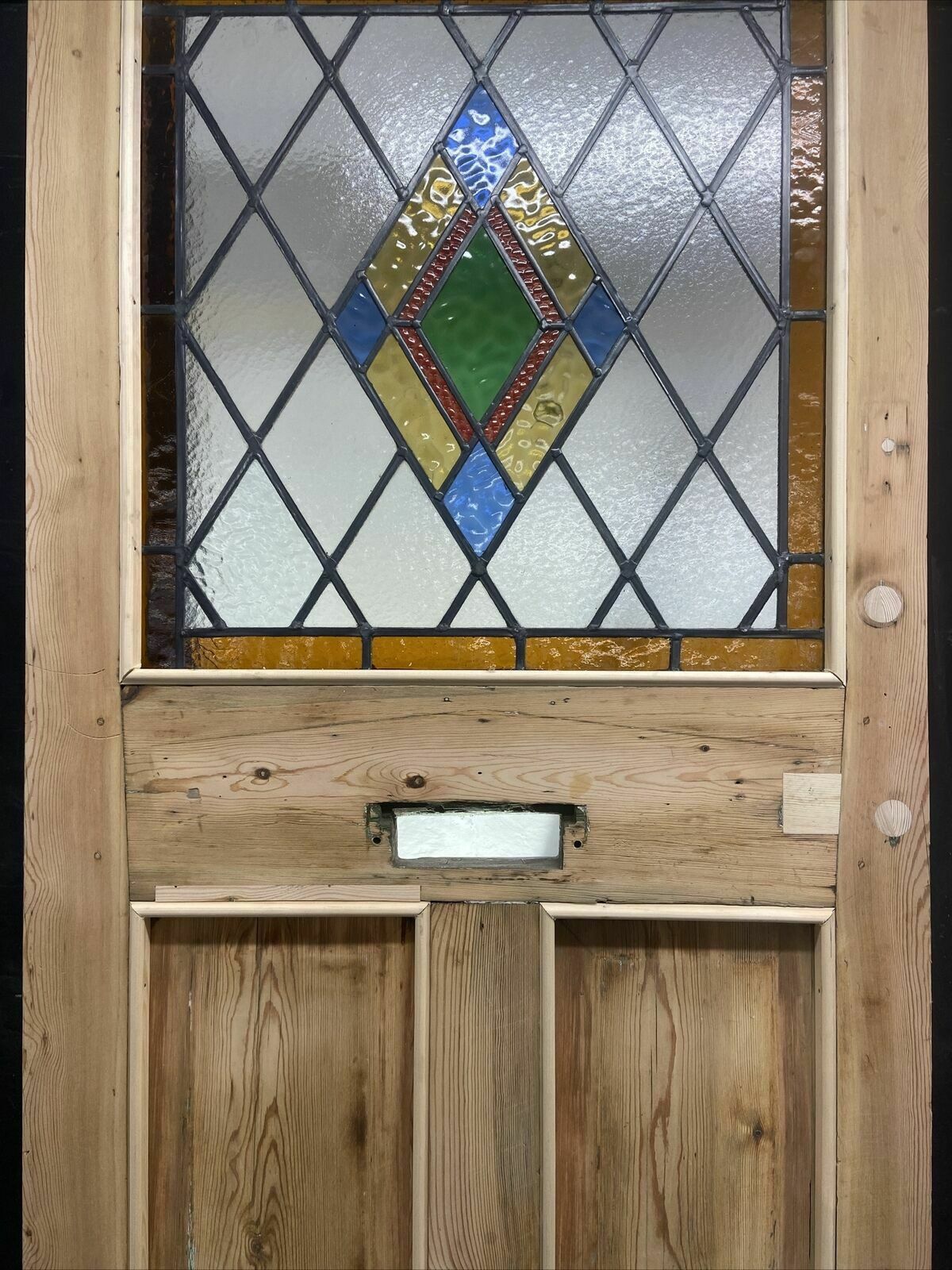 photo furniture Art Deco Stained Glass Front Door Period Old Reclaimed Antique Pine Wood Leaded