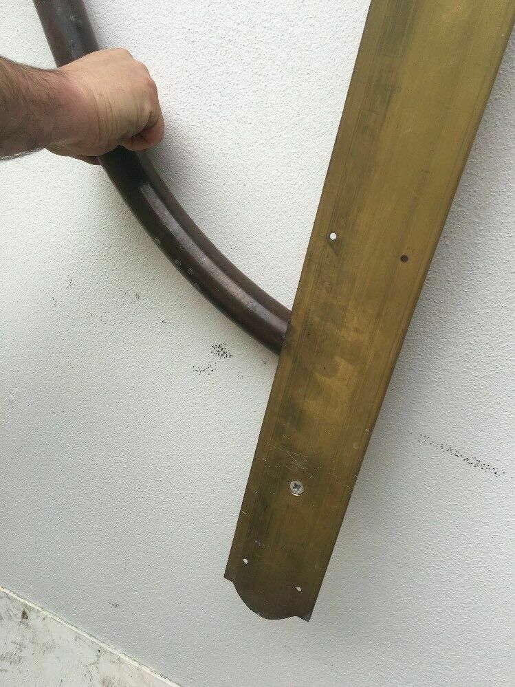 photo for sale Xl Solid Brass Art Nouveau Victorian Door Handle Pull Push Manor Vestibule Old