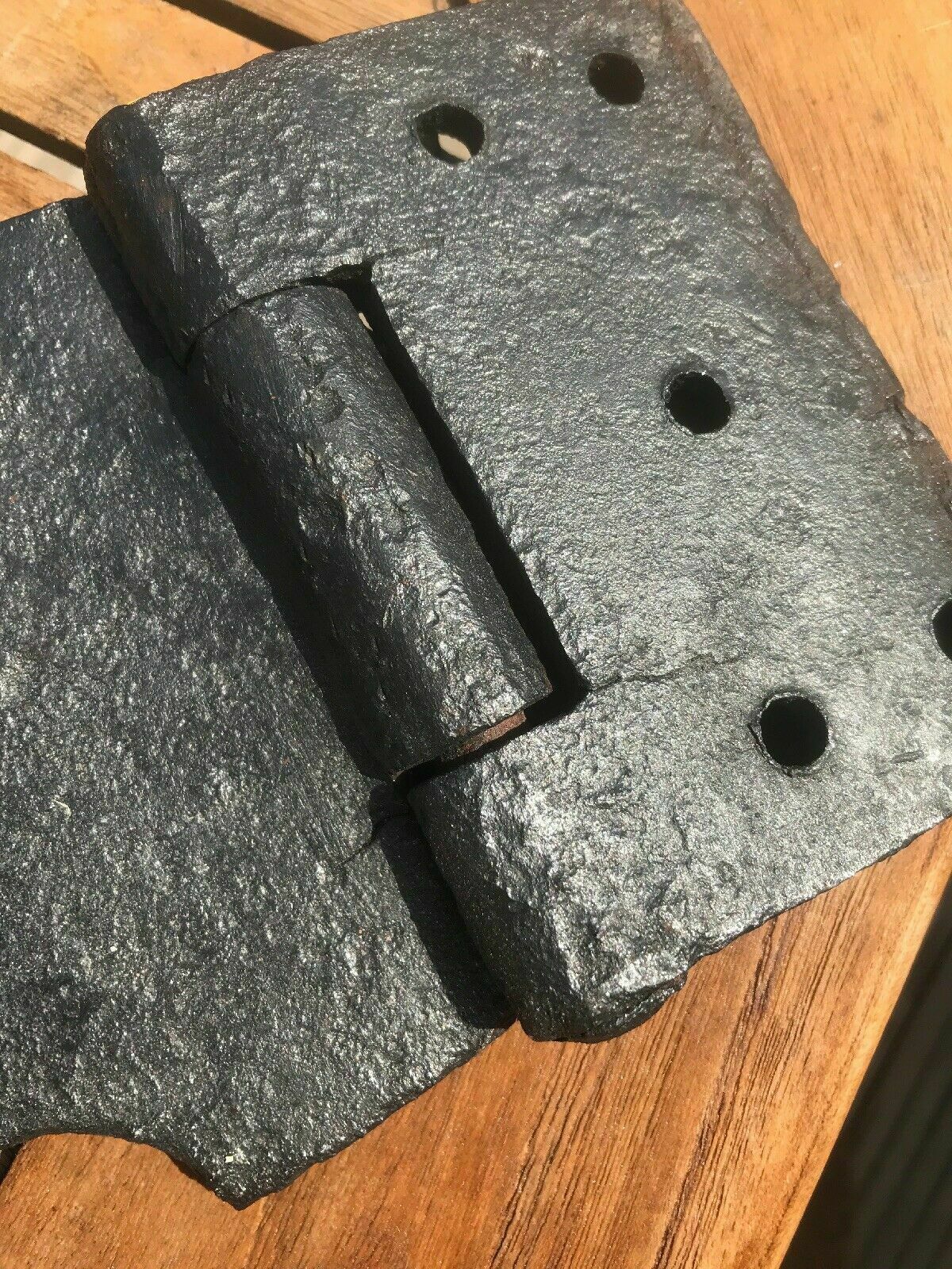 Rare Original 15th Century Medieval Door Hinges Gothic Forged Iron Period Antiqu photo vintage