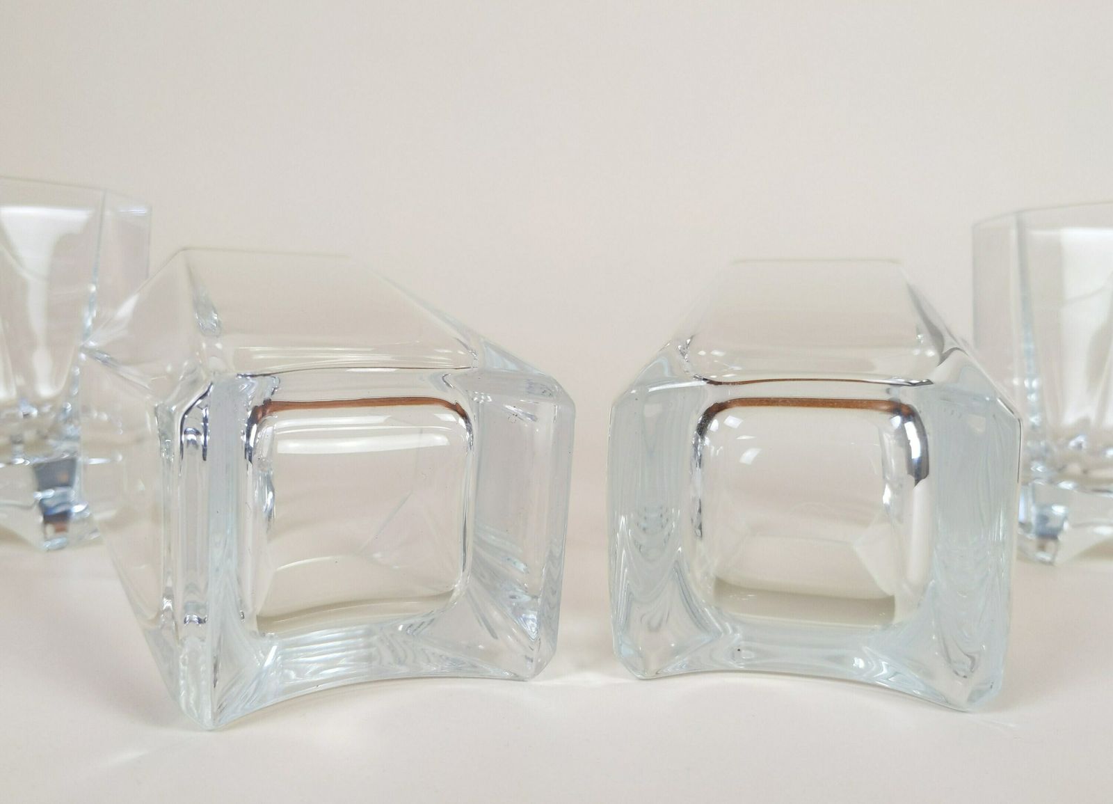 photo furniture 5 French Vintage Crystal Whisky Glasses By Louvois Cristallerie Royale De Champagne For Home Bar Barware