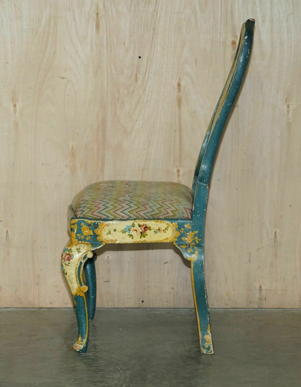 photo vinterior Pair Of Antique Regency Chairs & Matching Table From Glenalmond Estate Scotland