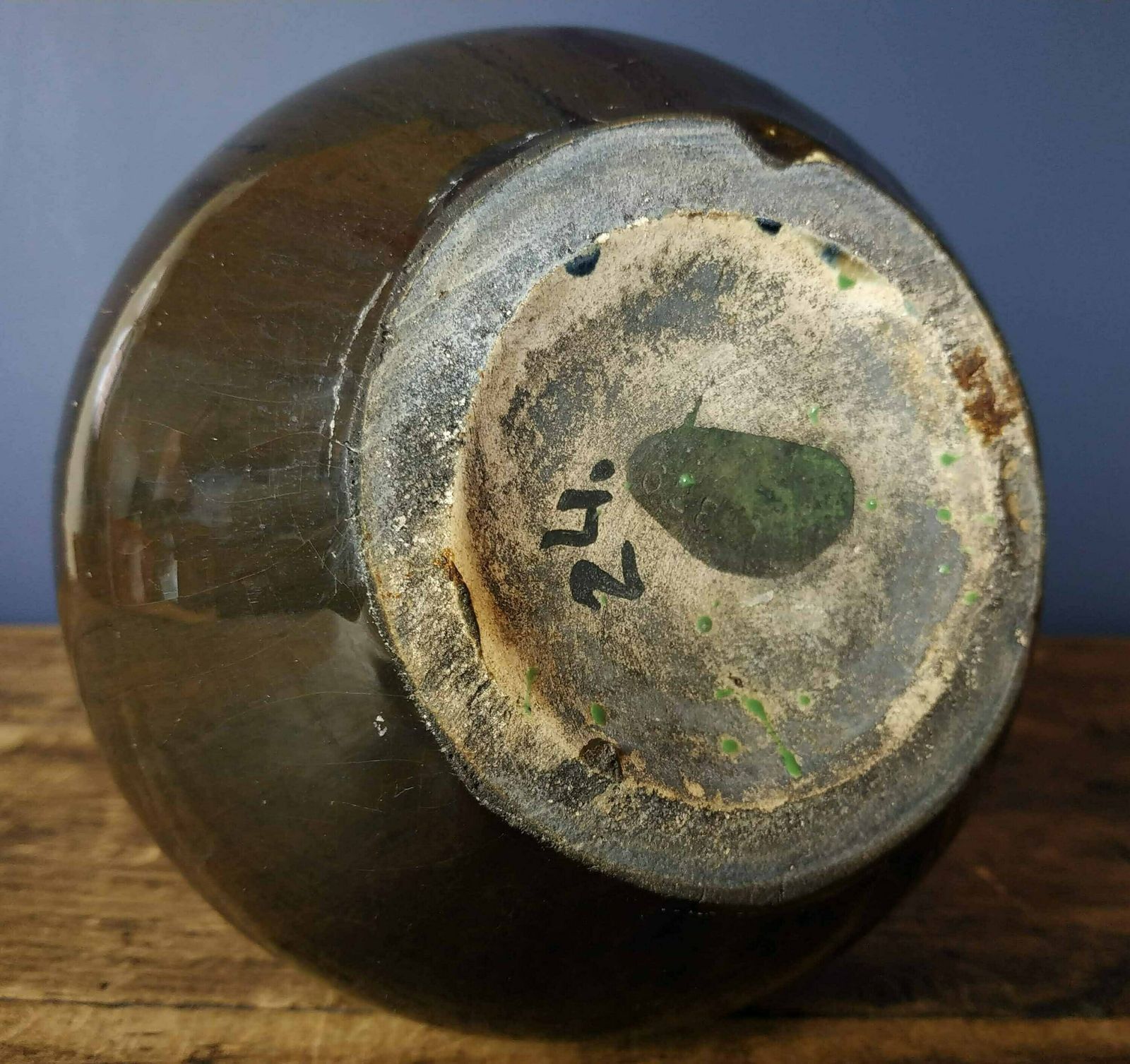 Antique French Vase, French Ceramic Stoneware Vase, Antique Art Pottery Vase, Large French Studio Pottery Vase, French Table Centerpiece photo vintage