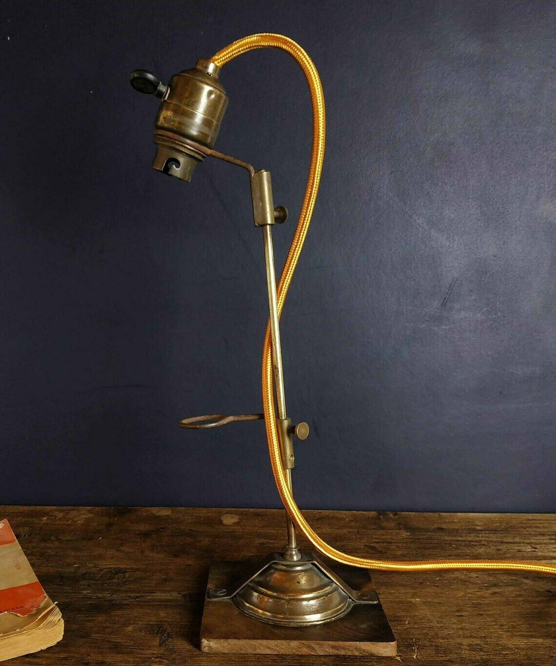 Antique Steam Punk Lamp, Antique Industrial Lamp, Antique Scratch Built Lamp, Antique Table Lamp, Antique Folk Art, Antique French Light photo buy