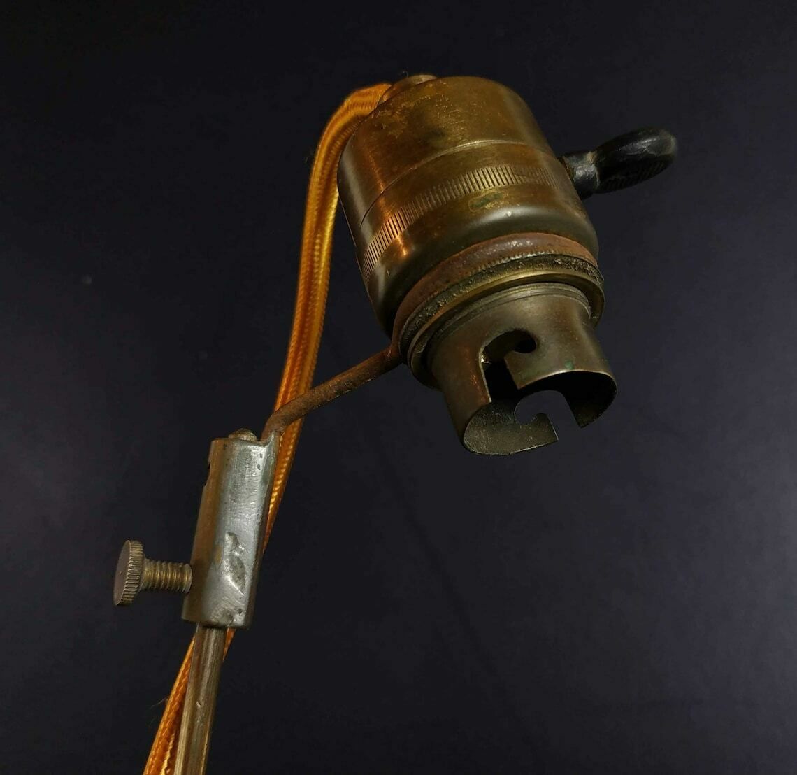 Antique Steam Punk Lamp, Antique Industrial Lamp, Antique Scratch Built Lamp, Antique Table Lamp, Antique Folk Art, Antique French Light photo vintage