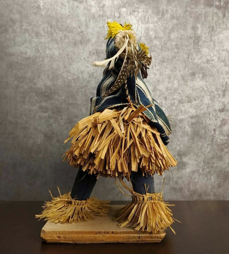 Vintage African Tribal Art Doll, Dan Tribe Wooden Dancing Figure, Primitive African Doll, Folk Art Figurine, Stilt Dancer Doll, Wooden Doll photo vintage