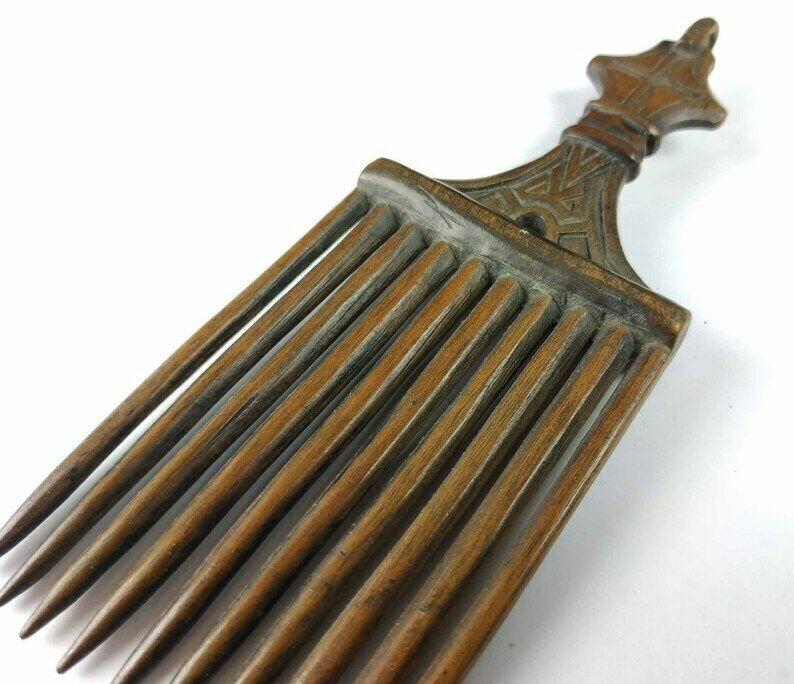 Antique Religious Comb, Antique Liturgical Comb, Antique Christian Comb, Antique Priests Hair Comb, Antique Wooden Comb, Antique Monks Comb photo furniture