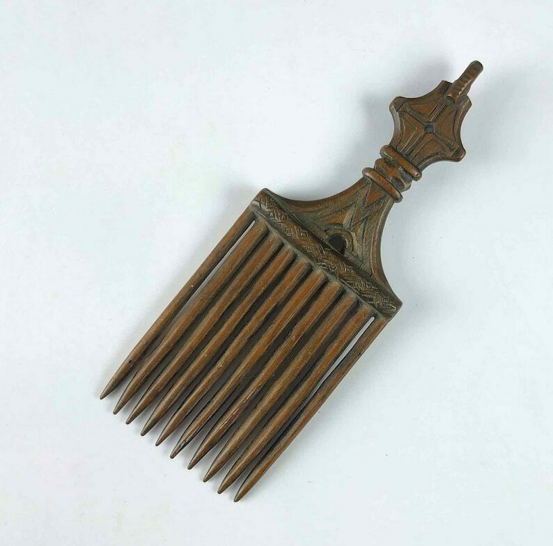 Antique Religious Comb, Antique Liturgical Comb, Antique Christian Comb, Antique Priests Hair Comb, Antique Wooden Comb, Antique Monks Comb photo vinterior
