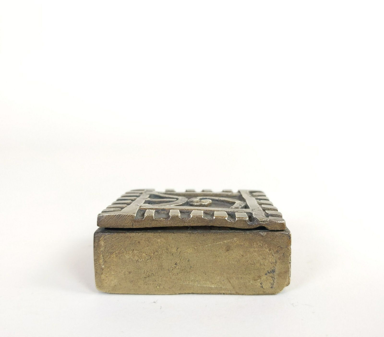 West Africa Ghana Ashanti Akan Gold Dust Box Late 19th Century To Early 20th Century, Antique African Art photo vinterior
