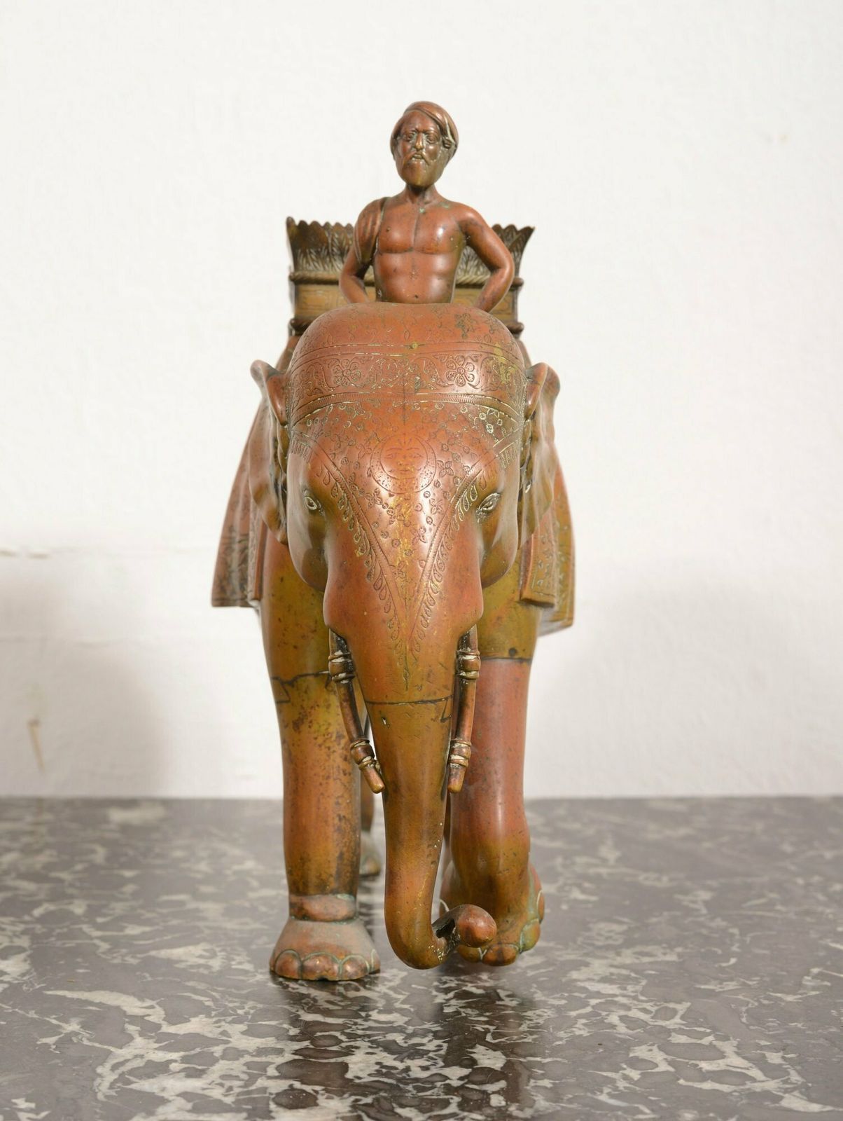An Indian Bronze Sculpture Of An Elephant And Mahout   C.1840 1860 photo 780.0