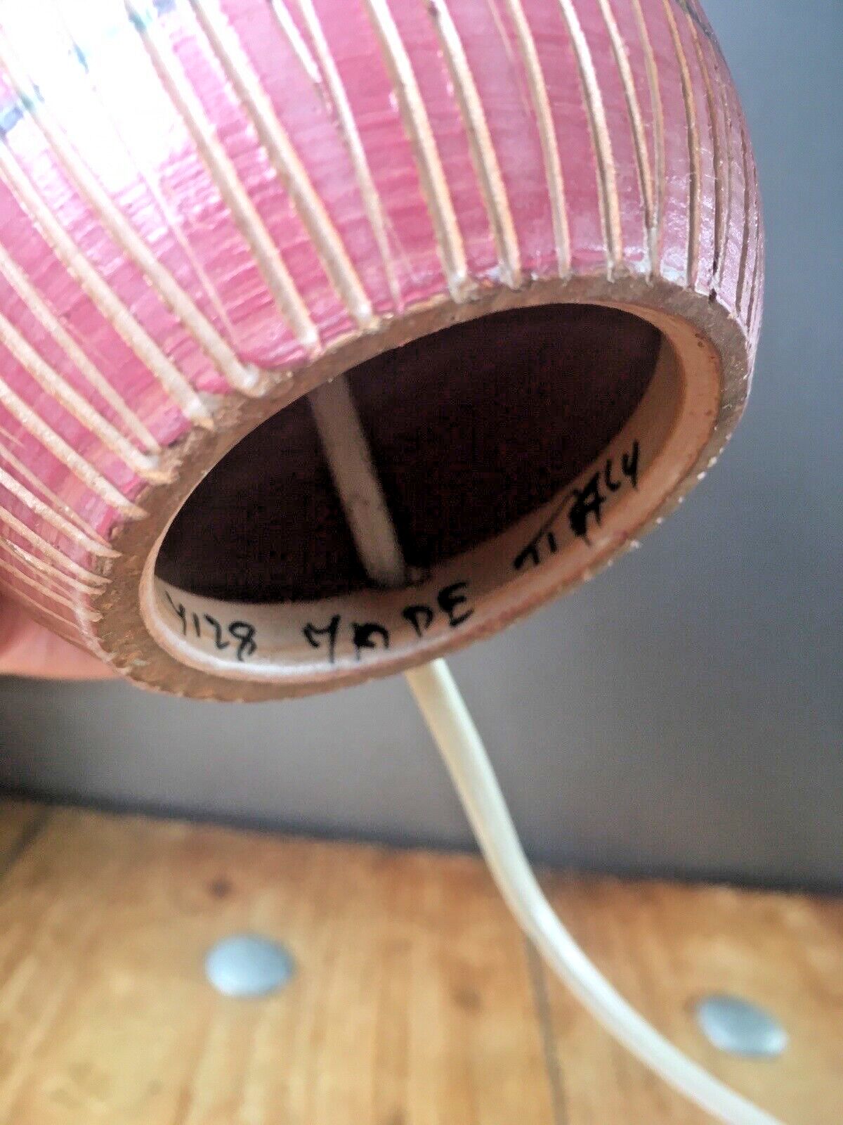 50's Mcm Italian Pottery Fratelli Fanciullacci Knobbly Sgraffito Table Lamp Base photo vinterior