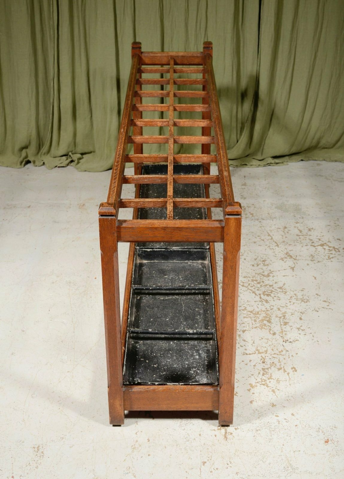 A Very Large Victorian Country House Oak Stick / Umbrella Stand   C.1860 photo furniture