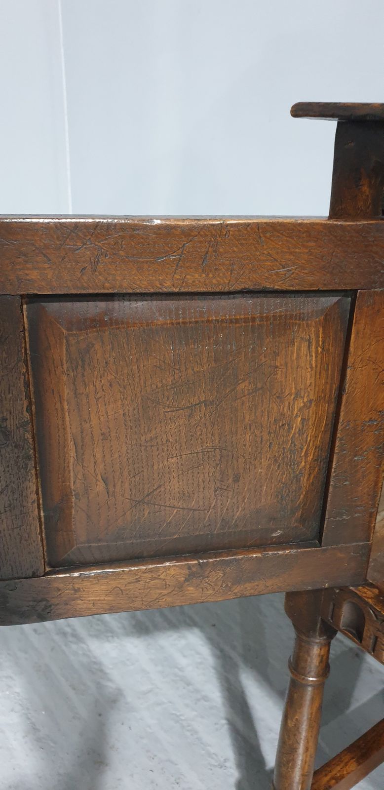 Carved Oak Sideboard Of Small Proportions photo Furniture