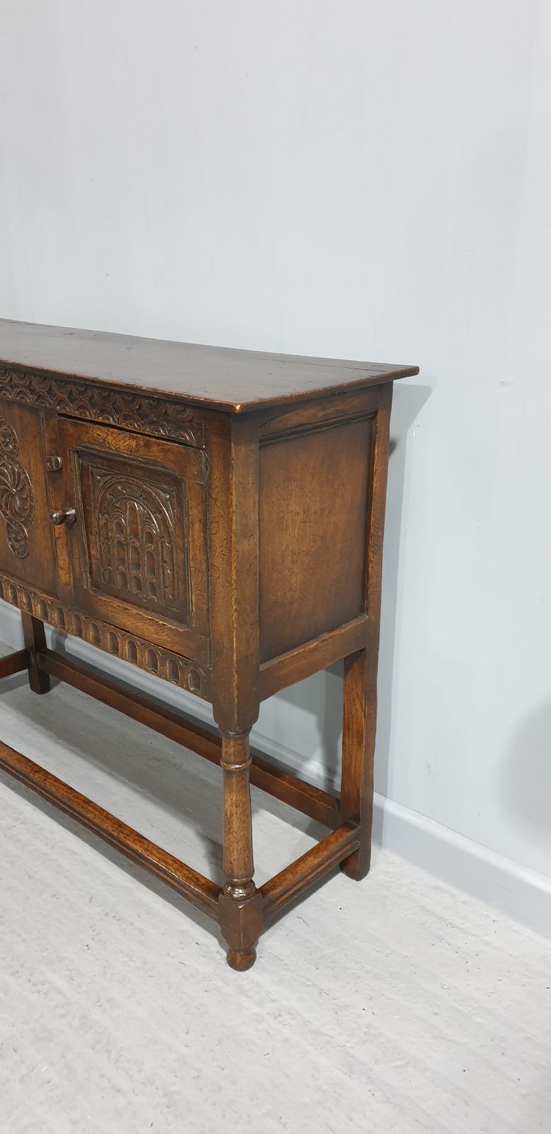 Carved Oak Sideboard Of Small Proportions photo 895.0