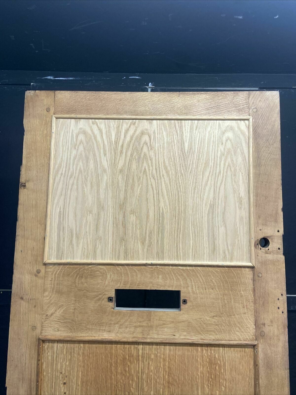 photo furniture Solid Oak Front Door Arts Crafts Old Period Antique Glass Reclaimed Wood Iron