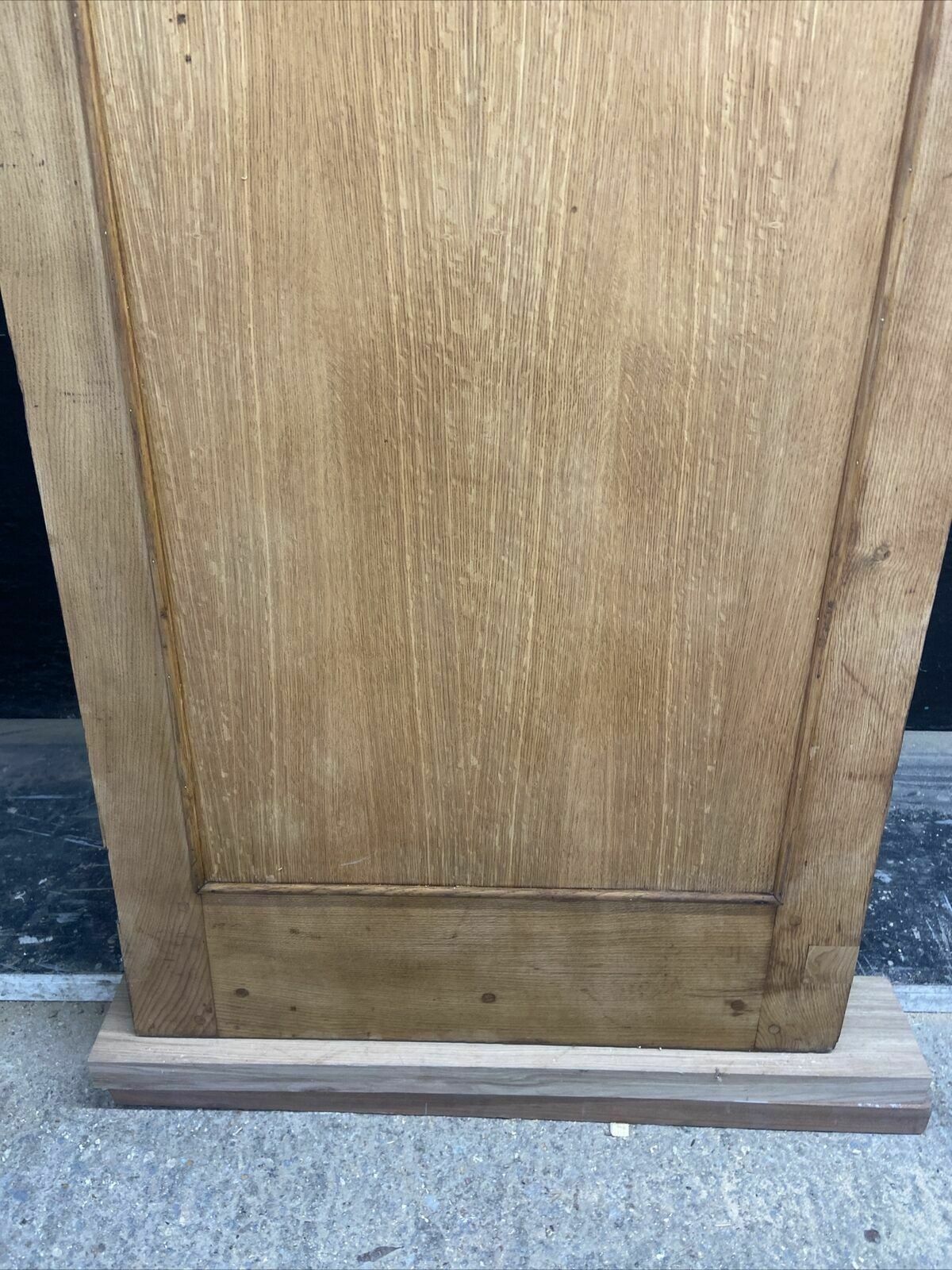 1293.0 Solid Oak Front Door Arts Crafts Old Period Antique Glass Reclaimed Wood Iron photo