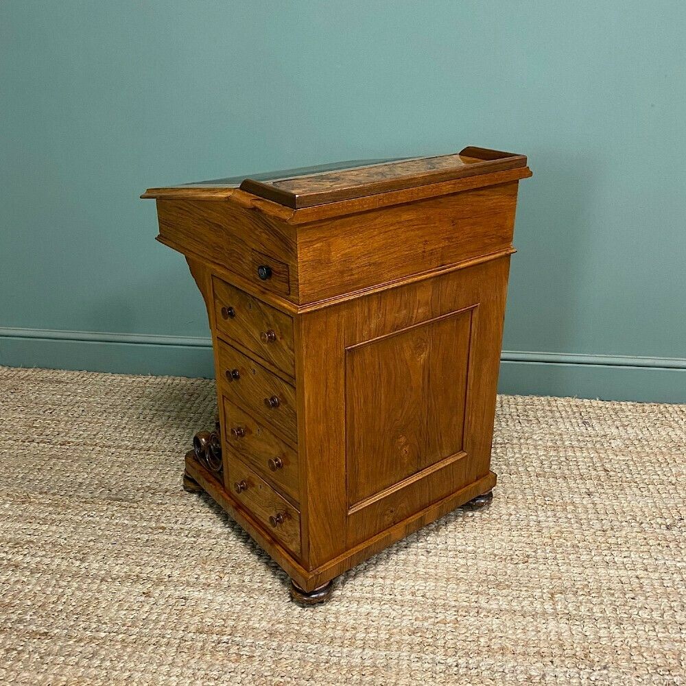 Spectacular Quality Antique Victorian Walnut Davenport Desk photo for sale