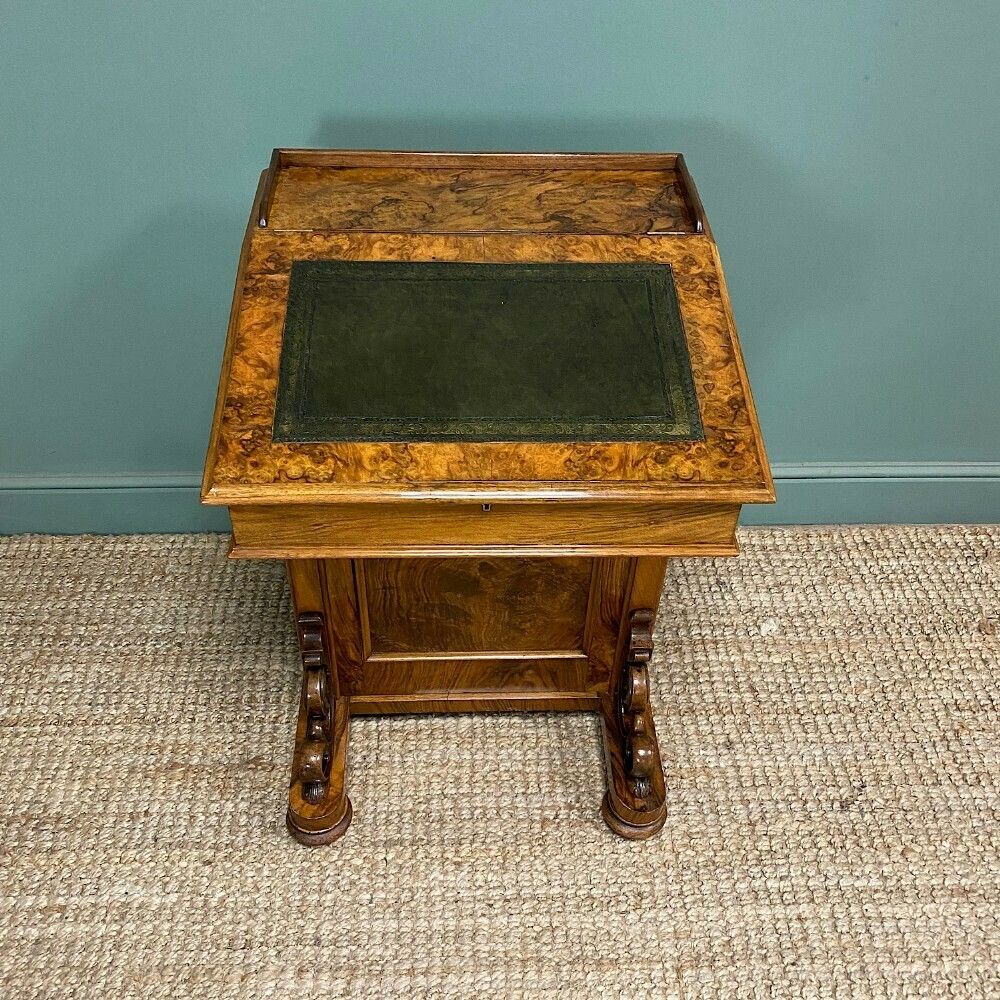 Spectacular Quality Antique Victorian Walnut Davenport Desk photo vinterior