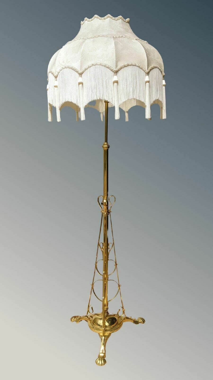 Victorian Brass Art Nouveau Standard Lamp