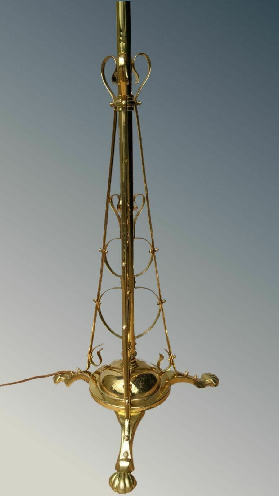 Victorian Brass Art Nouveau Standard Lamp photo furniture