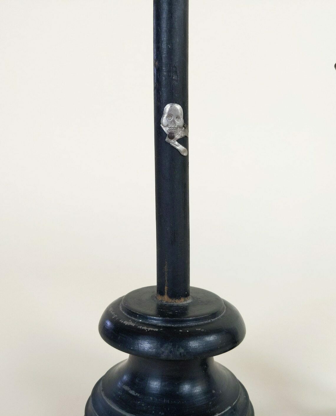 Pair Antique French Ebonized Napoleon 3 Style Wood Metal And Bone Christian Jesus Mourning Crucifix From Lourdes, Catholic Religious Decor photo buy