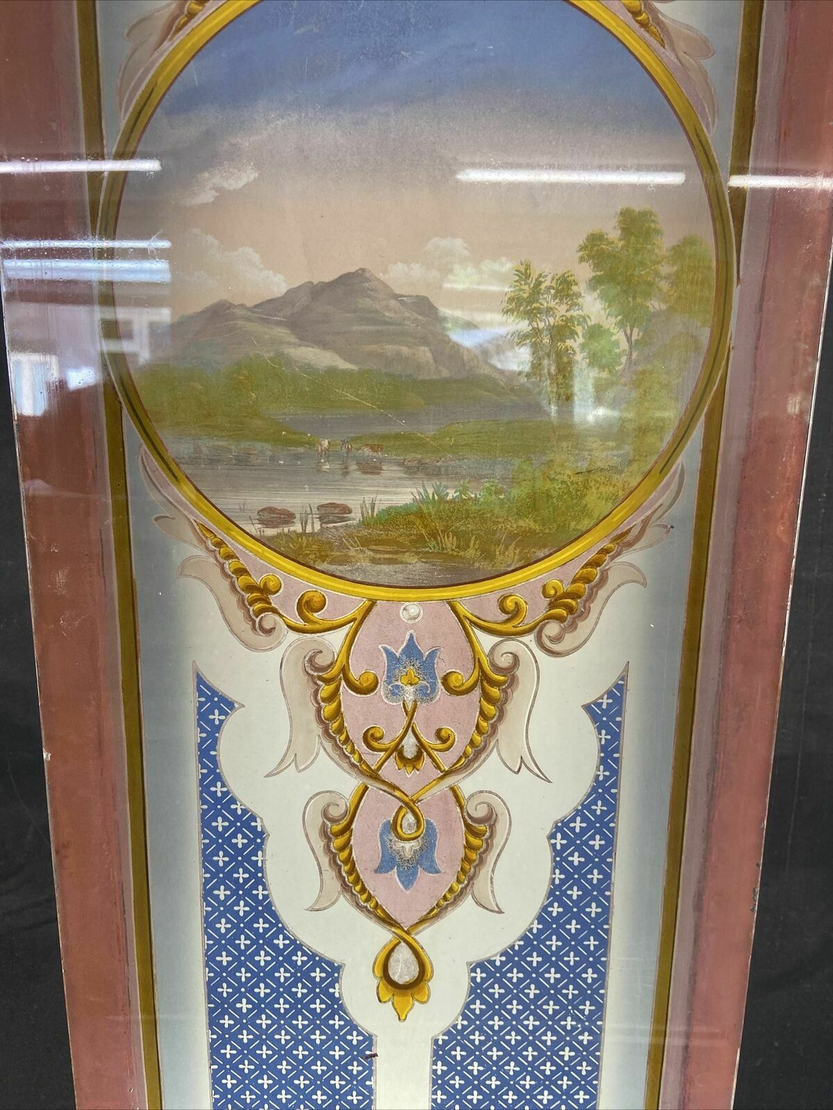 Antique Victorian Stained Glass Window Hand Painted Old Reclaimed Period Unique photo 1475.0