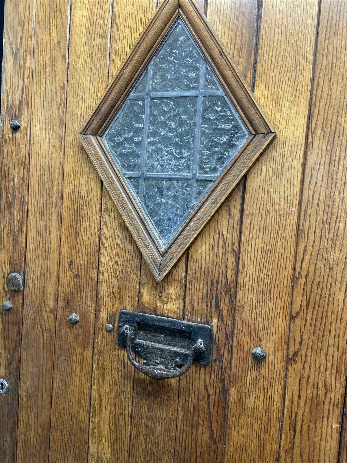 Solid Oak Front Door Old Period Wood Antique Reclaimed Hardwood Glazed Leaded photo buy