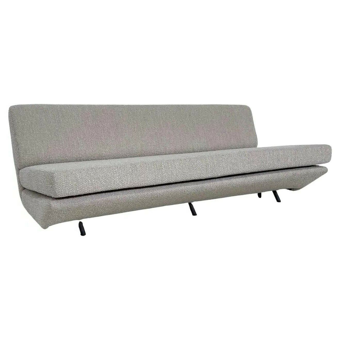 Mid Century Modern Boucle Sofa By Marco Zanuso