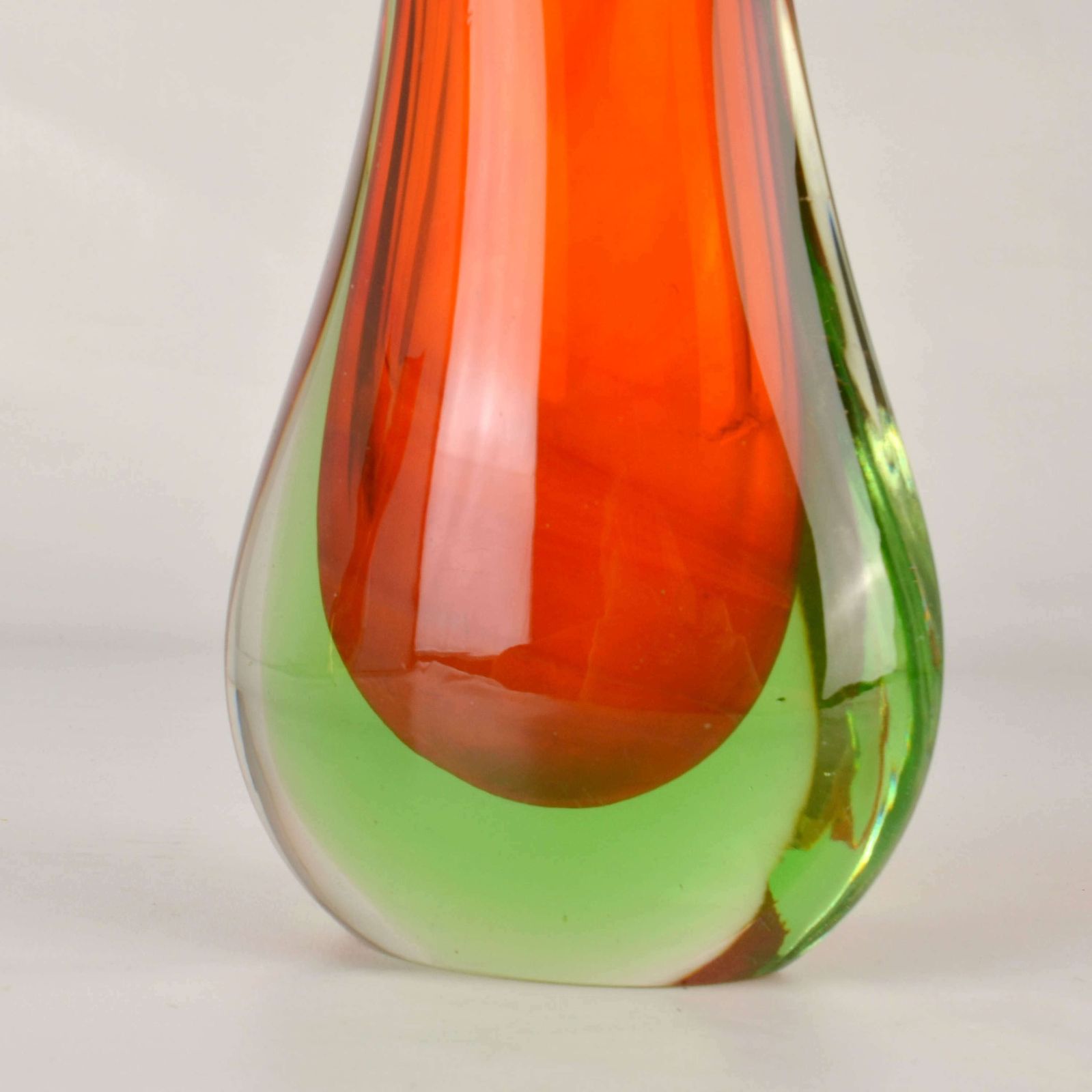 Murano Sommerso Red Glass Vases By Flavio Poli For Seguso, Italy,1960 photo vintage