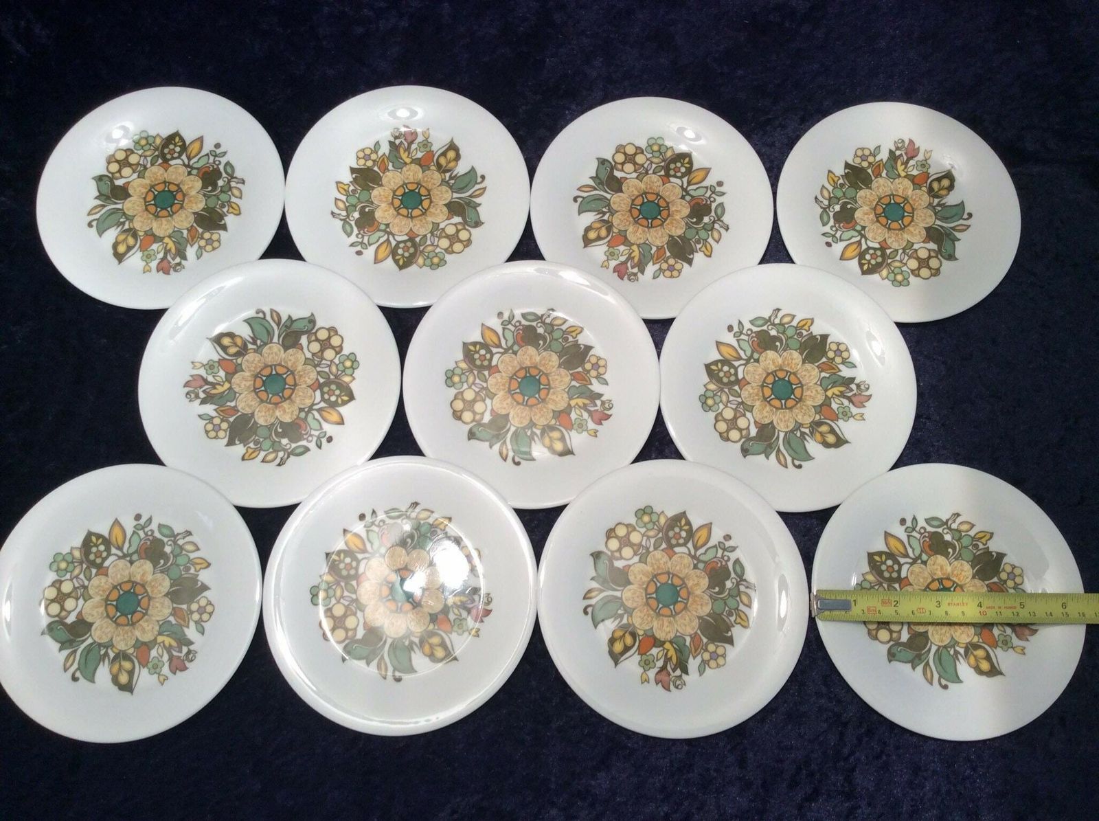 1970s Royal Doulton Forest Flower Tea Plates, 6.5” Diameter, Forest Flower Side Plates, Retro Tea Plates, Royal Doulton Tea Plates