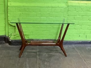 Italian 1950’s  Glass Top Coffee Table By Gio’ Ponti photo for sale