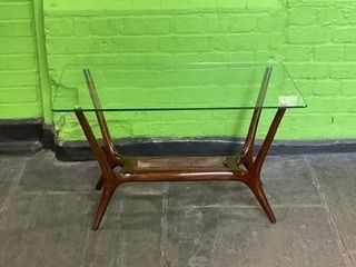 Italian 1950’s  Glass Top Coffee Table By Gio’ Ponti photo Furniture